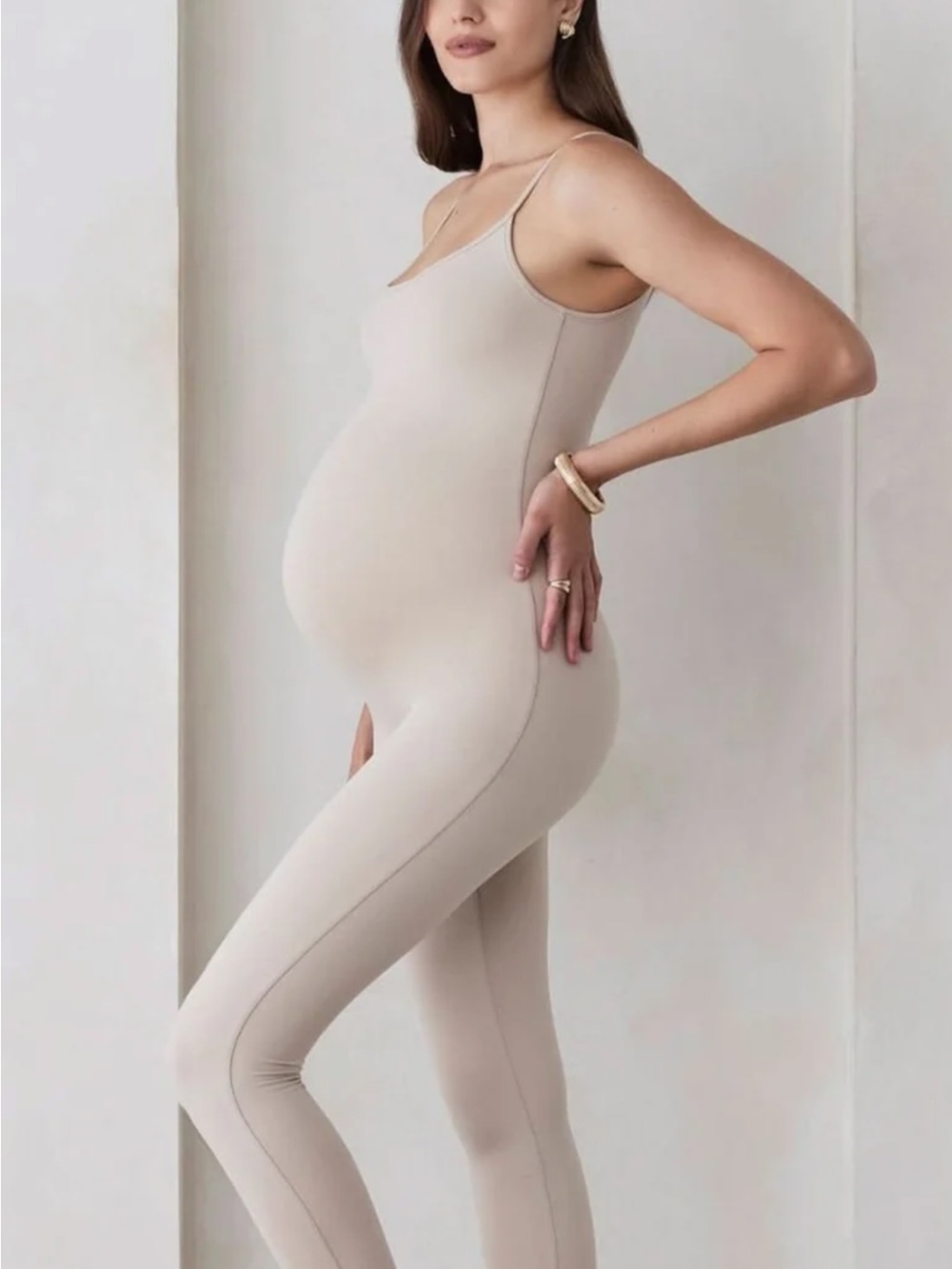 Sleek Grey Maternity Jumpsuit